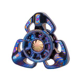 指玩屋 降魔三叶指尖陀螺赤马EDC指间把玩解压玩具金属金刚杵收藏