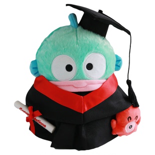 毕业人鱼汉顿水怪小丑鱼毕业公仔半鱼人博士学士服玩偶香港大学