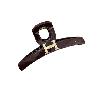 轻奢H抓夹高端女2025新款高级感发夹后脑勺大号发量多鲨鱼夹发饰