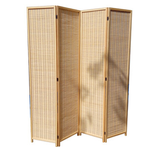 屏风隔断客厅折叠推拉移动遮挡家用中式实木竹屏风进门挡风办公室