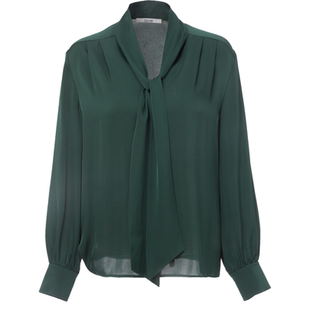 【大玲玲同款】Laurel劳芮春淡人桑蚕丝垂感衬衫女LWD331C03800