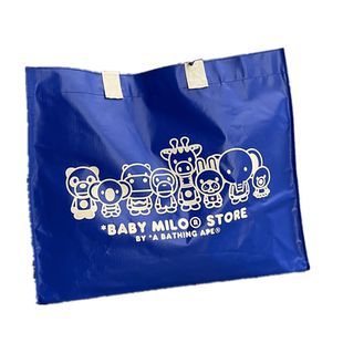 现货 BAPE BABY MILO TOTE BAG 小猴子动物园蓝色 托特手提单肩包