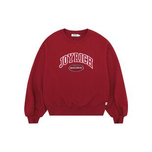 JOYRICH春秋季女款美式复古落肩灯笼袖宽松廓形圆领显瘦卫衣