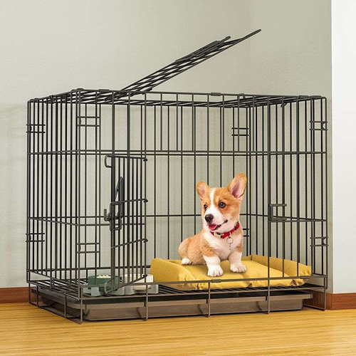 新款狗笼子小型犬中型犬室内带厕所分离托盘宠物柯基泰迪栅栏狗狗