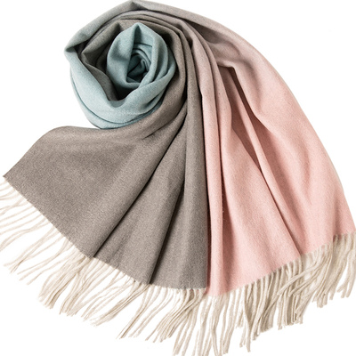 siggi水波纹羊绒围巾披肩两用