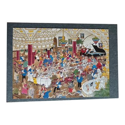 XBG拼图板2000片加厚专用折叠毛毡垫防滑毯辅助工具支架分片盘