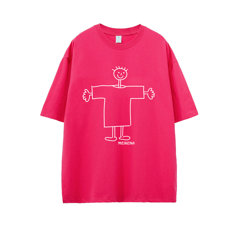 【TOO潮】纯棉白色短袖他t恤男女小众2025新款oversize潮美式宽松