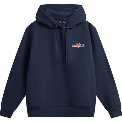 李宁女子印花加绒连帽卫衣