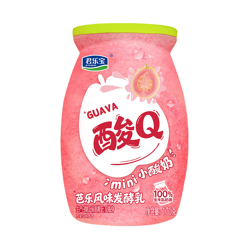 君乐宝酸Q小酸奶芭乐风味mini小酸奶170g*9瓶风味发酵乳