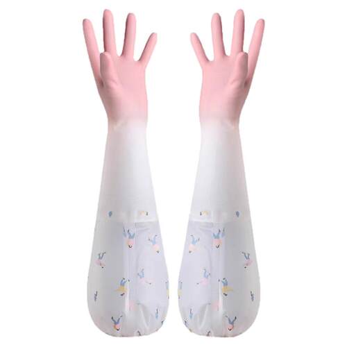 洗碗手套女防水橡胶加绒冬季厨房耐用型刷洗衣衣服皮家用加厚家务