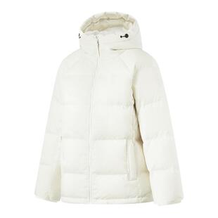 李宁正品冬季新款健身系列女子经典连帽防泼水短羽绒服AYMV776