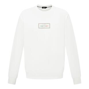 RARE威雅男装 前胸方形刺绣工艺款上衣 秋冬新款黑色休闲圆领卫衣