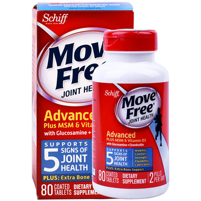 schiff维骨力氨糖加钙80粒蓝瓶