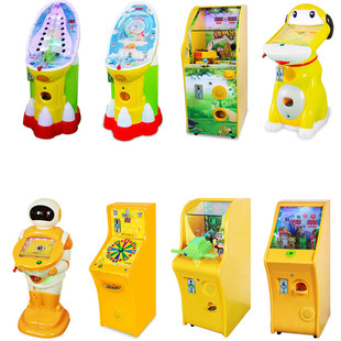 吉童牌新款弹珠机游戏机儿童投币拍拍乐格斗机扭蛋机棒棒糖娃娃机