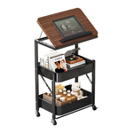 日本中古可移动小推车收纳置物架床头柜客厅沙发边几零食收纳架子