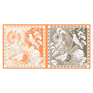 上海故事2025秋冬新款绵羊毛围女双面印花中方巾围脖送长辈礼盒装