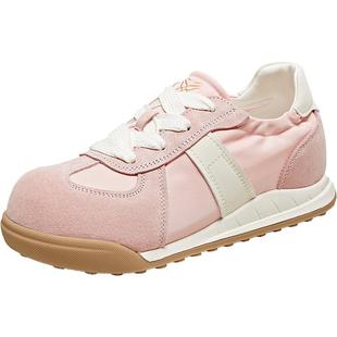 【陈洁年货节】百思图芭蕾德训鞋厚底女小白鞋D3165CM5Z