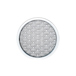 复古日式海浪纹琉璃杯垫圆形防烫茶杯垫茶桌防滑垫茶托小茶碟配件