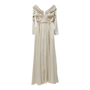 奶茶的味道2025年秋装新款性感小心机一字肩连衣裙女神范及踝长裙