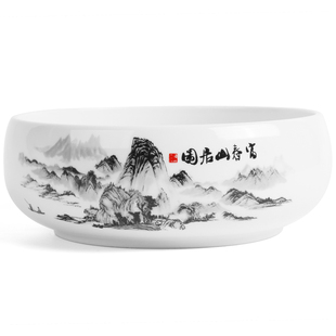 铜钱草水仙花盆陶瓷碗莲水培睡莲一叶莲荷花无孔水养专用盆缸大号