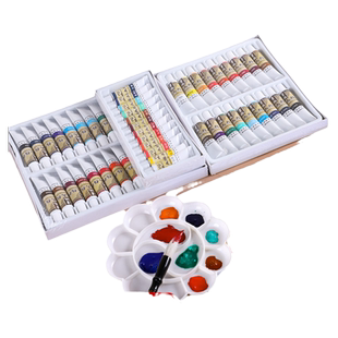 国画颜料初学者中国画毛笔水墨画马蒂斯中国画颜料12色套装18色24色利矿物质国画颜料颜料瓶装工笔写意水墨画