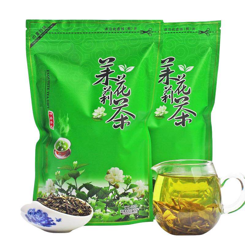 茉莉花茶新茶小白芽浓香型茉莉花茶清香型绿茶小白毫500g散装袋装