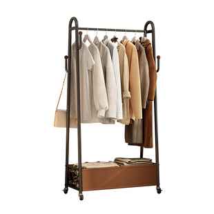 可移动简易衣架落地卧室挂衣架客厅室内房间晾衣架家用加粗衣帽架