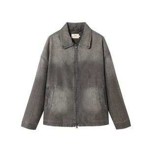 2色底特律夹克|鼹鼠皮moleskin做旧擦色外套男翻领高级感宽松冬