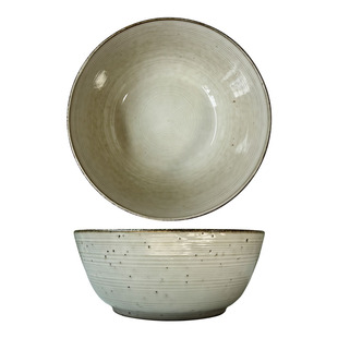 釉下彩复古麻点环纹陶瓷大碗家用汤碗菜碗酸菜鱼碗小龙虾盆-微瑕