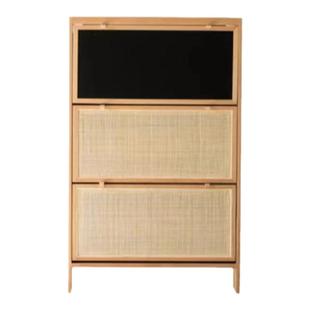 实木鞋柜樱桃木家用门口北欧收纳柜日式小户型橡木玄关储物换鞋凳