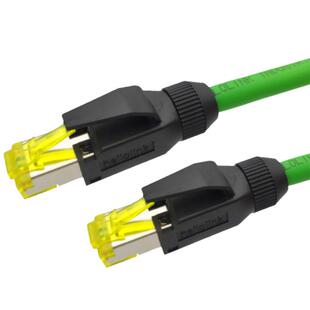 超六类网线伺服万兆Profinet屏蔽跳线高柔拖链线成品弯头工业网线