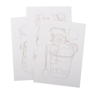 水彩线稿本300g 庅尤插画线稿 天使 淡彩练习新手填色纸 三彩禾