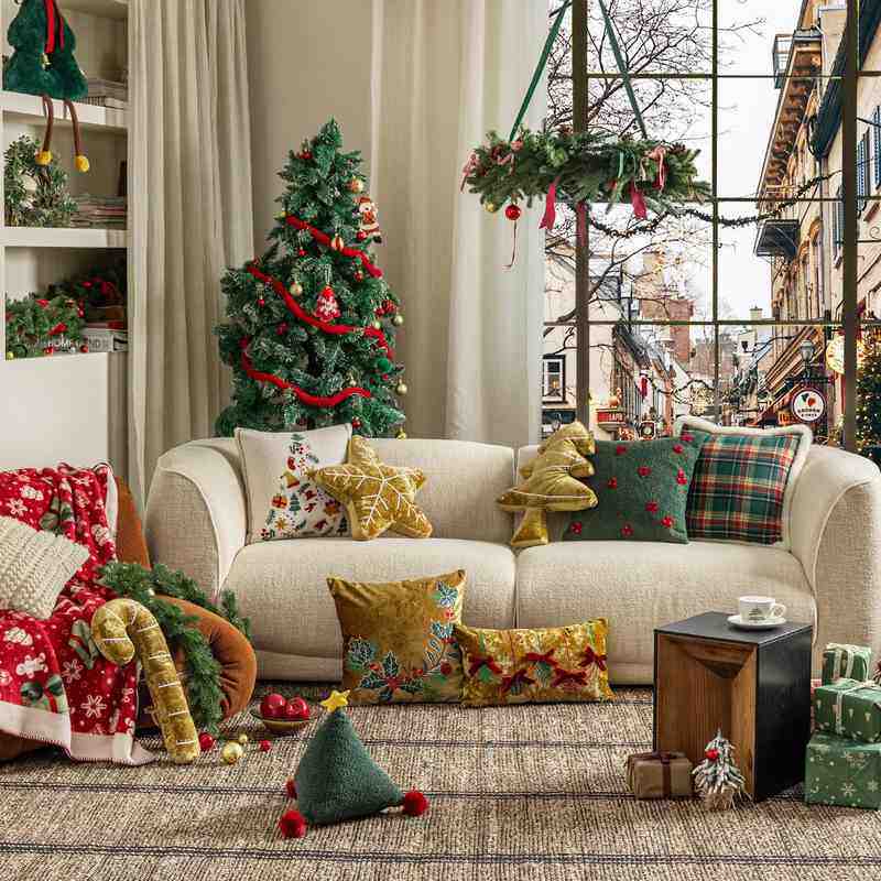 圣诞节抱枕沙发抱枕抱异形抱枕套靠垫枕客厅靠背拆洗感高级可氛围