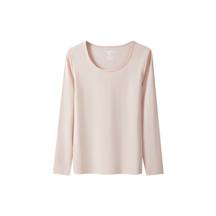 三枪保暖上装女款70S长绒棉保暖衣秋衣高弹打底衫秋冬季薄款内衣