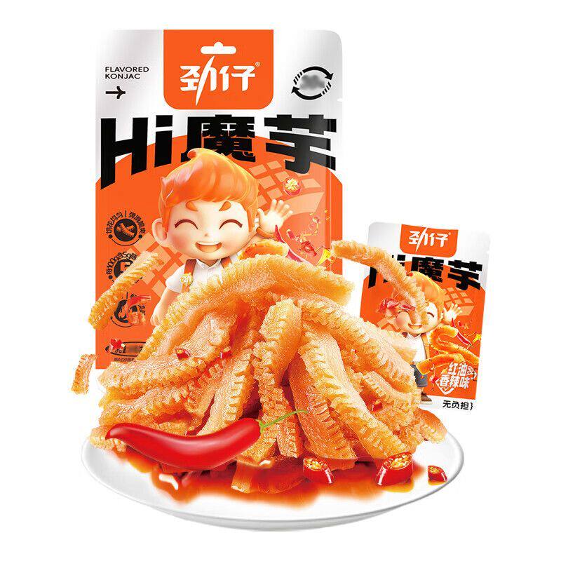 劲仔魔芋爽魔芋丝香辣味宿舍零食辣味素毛肚