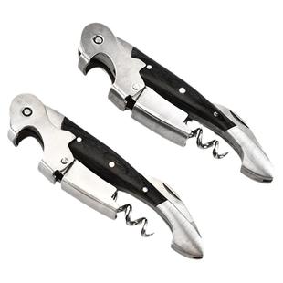 海马刀红酒开瓶器高档实木不锈钢葡萄酒启瓶起子家用多功能可定制