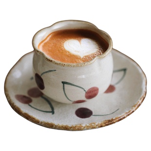 泽滕家平盘子8寸手绘釉下彩可爱陶瓷甜品点心水果餐厅展示摆盘碟