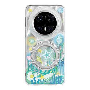 海岛日记适用华为Mate70Pro手机壳磁吸带支架新款mt60por+支点保护套Ho7高级感超薄女网红可爱mete60防摔全包