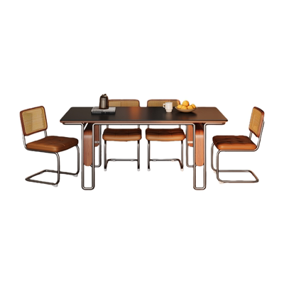 2026创意高端实木岩板新款餐桌椅