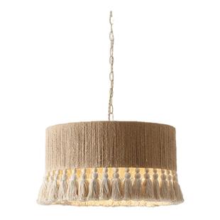 法式复古波西米亚中古麻绳流苏吊灯创意卧室餐厅装饰艺术灯