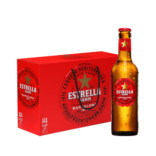 星达露地中海式拉格黄啤酒330ml 原瓶整箱进口 年货送礼礼盒装