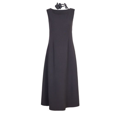 婉甸秋季耀石黑无袖连衣裙1243N02DY2