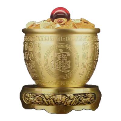 普陀山百福铜缸黄铜米缸大聚宝盆