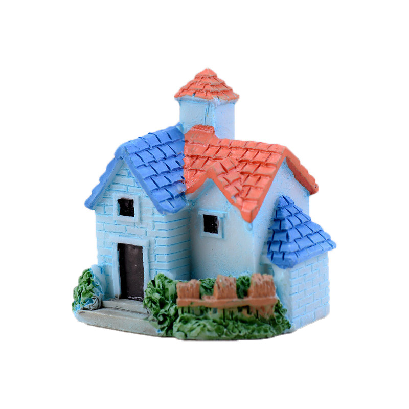 欧式乡村别墅小房屋子树脂装饰品