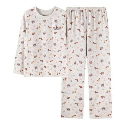 卡之恋女士纯棉睡衣春秋长袖长裤