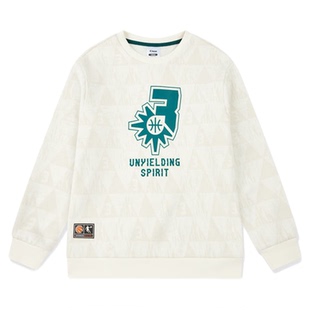 乔丹儿童宽松卫衣针织上衣2025秋季男童中大童运动秋装篮球套头衫