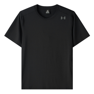 UnderArmour安德玛26新款男运动短袖T恤速干透气圆领黑色6009506