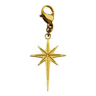 欧美轻奢八角形星18K镀金项链坠吊坠时尚高级感星星宇宙云朵日月