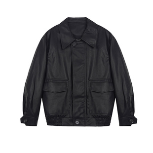 FF BLUE 惠灵顿皮衣 2色乖巧甜酷翻领PU皮衣夹克宽松外套