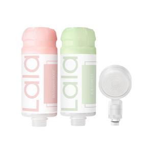 娜拉之夏玫瑰洗澡淋浴亲肤花洒过滤器家用除氯2瓶装+白色增压喷头